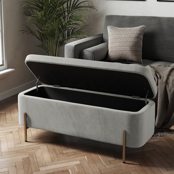 Ivy Velvet Storage Ottoman