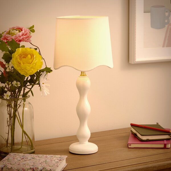 Elsie Tall Scalloped Table Lamp