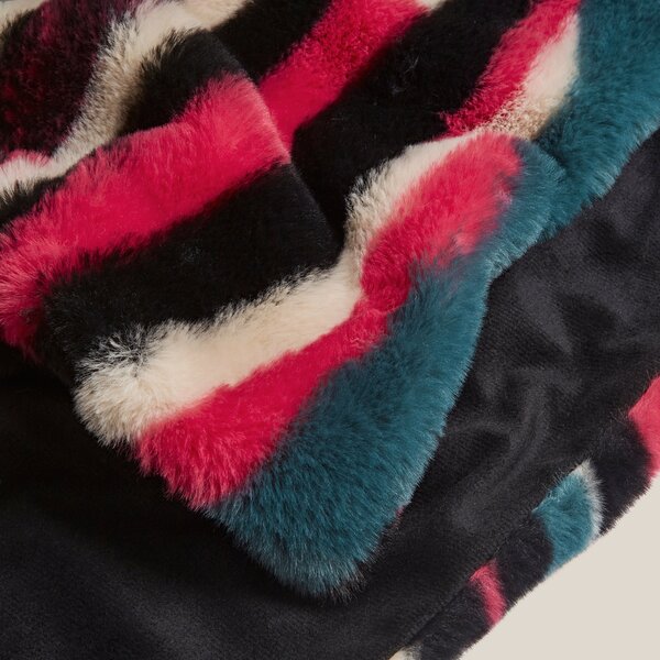 Zebra Fur Throw Blanket 130cm x 180cm