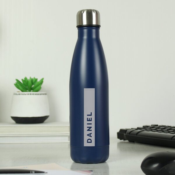 Personalised Rectangle Metal Insulated Drinks Bottle