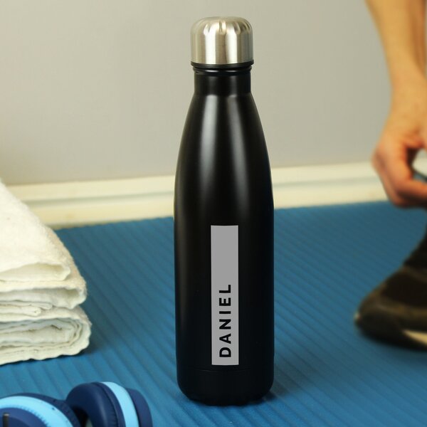 Personalised Rectangle Metal Insulated Drinks Bottle