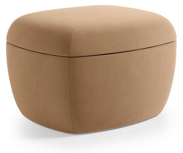 Modern Curves Velvet Storage Footstool