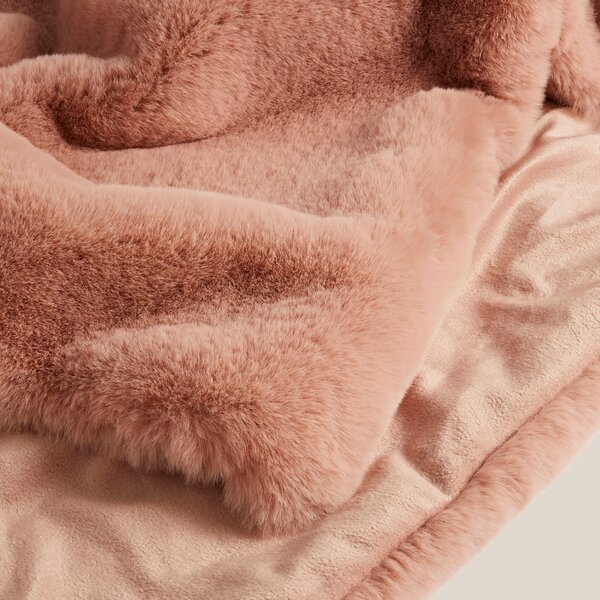 Silky Soft Faux Fur Throw Blanket