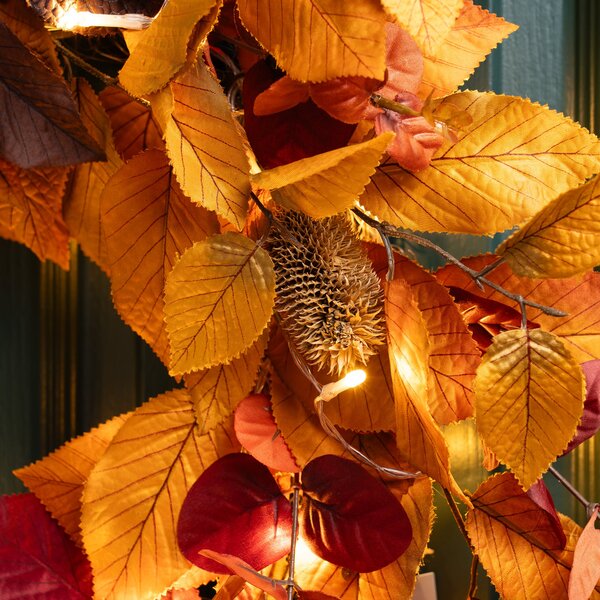 Artificial Autumnal Light Up Wreath