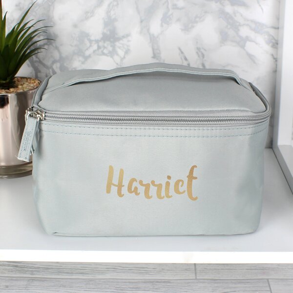 Personalised Gold Name Toiletry Bag