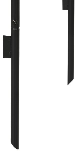 Outsunny Outdoor Garden Arch, Metal Garden Arbor for Climbing Plants, Roses, Vines, Wedding Arch for Outdoor, 140L x 40W x 240H cm, Black