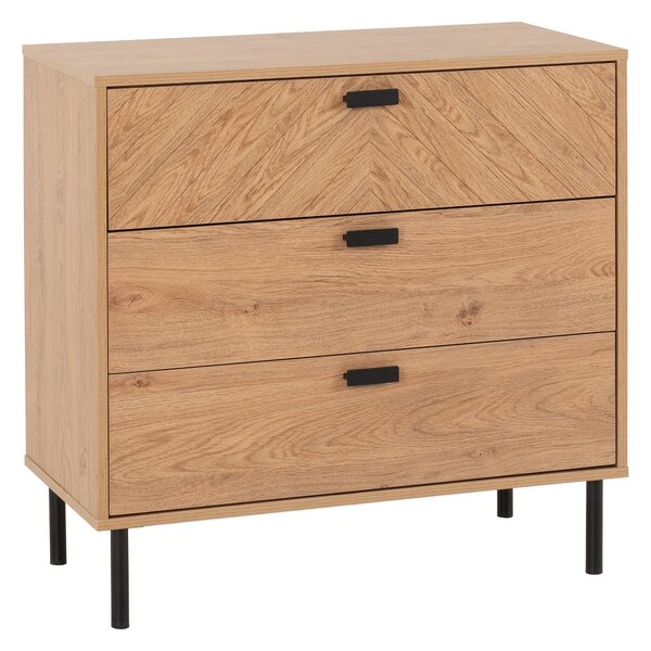 Barker 3 Drawer Chest, Oak Effect