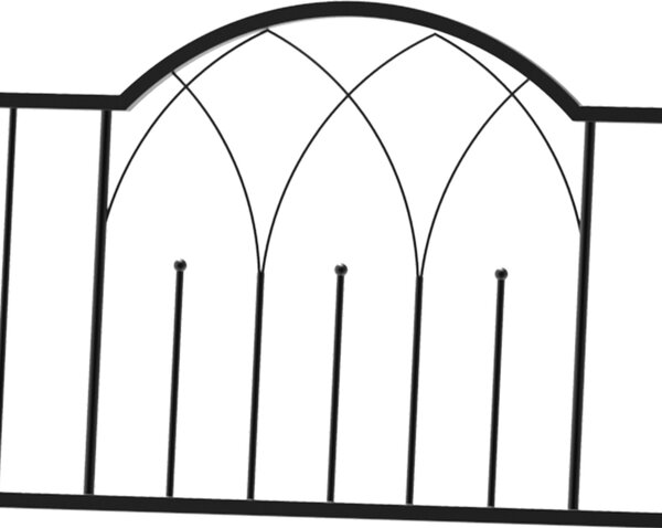 Outsunny Garden Metal Arch Bench Outdoor Patio Rose Trellis Arbour Pergola for Climbing Plant Antique Style 2-Seater Chair, Black Aosom UK