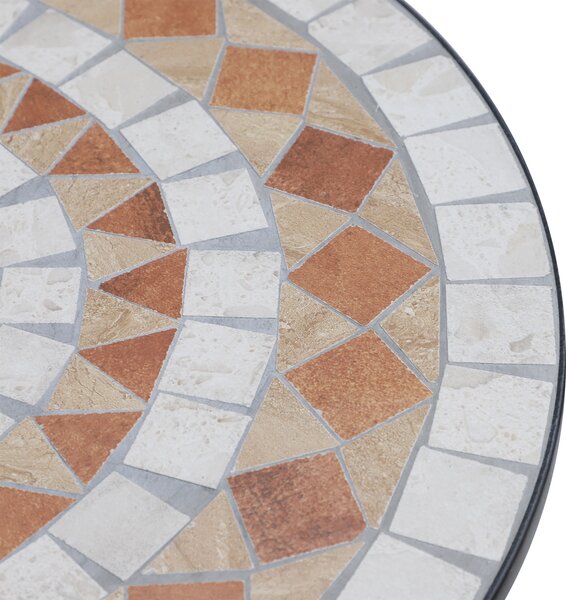 Outsunny 60cm Mosaic Round Bistro Table Side Bar Table Patio Garden Table Outdoor Balcony Furniture