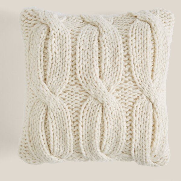 Cable Knit Square Cushion