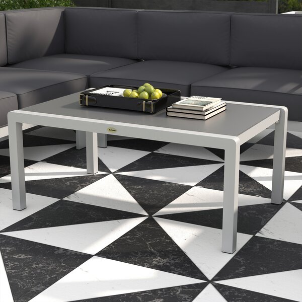 Outsunny Five-Piece Aluminium Garden Sofa Set, with Glass-Top Table - Grey Aosom UK