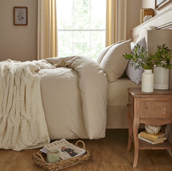 Simply Brushed Cotton Duvet Cover and Pillowcase Set