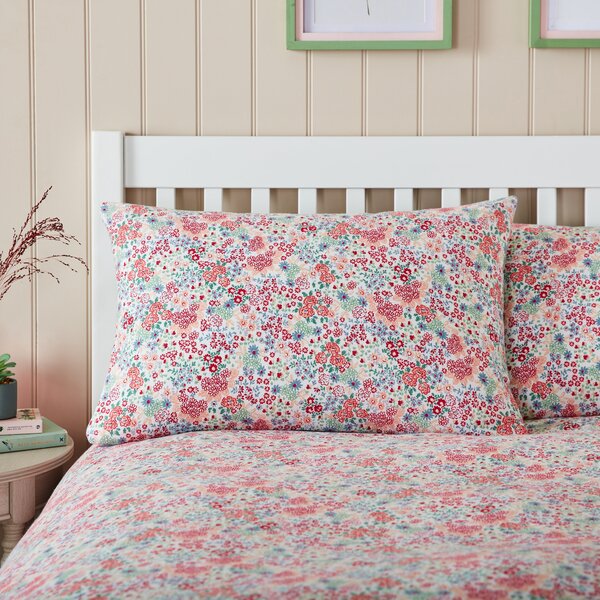 Lottie Ditsy Brushed Cotton Duvet Cover and Pillowcase Set