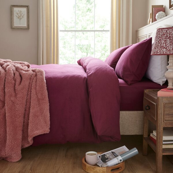 Simply Brushed Cotton Duvet Cover and Pillowcase Set