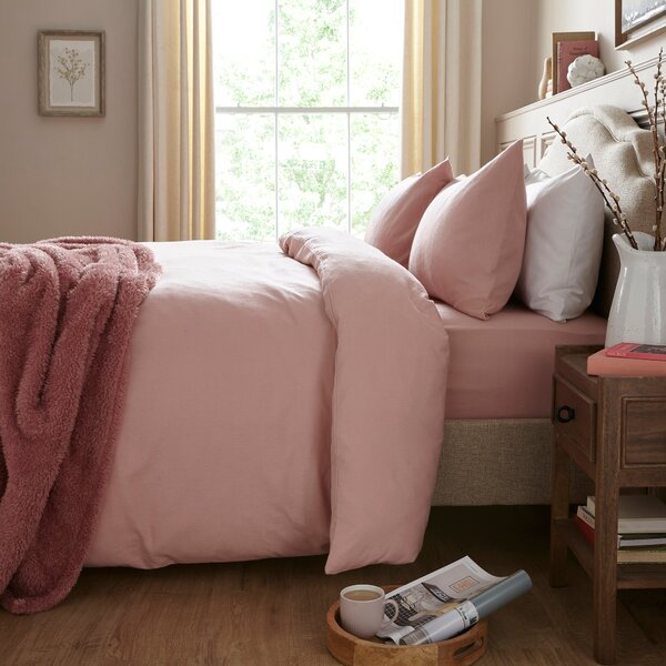 Simply Brushed Cotton Duvet Cover and Pillowcase Set