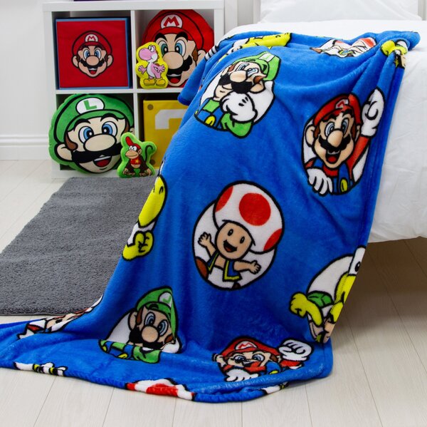 Super Mario Circles Fleece Blanket