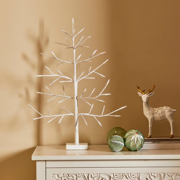 2ft LED White Table Top Twig Tree