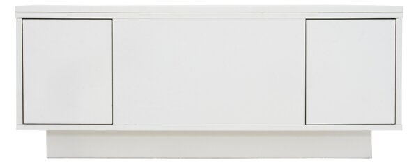 Lift-Up Coffee Table With 2 Doors, 2 Liftable Tops, 2 Cabinets, Particleboard Centre Desk With Hidden Storage, 100L x 50W x 55.5H cm, White Aosom UK