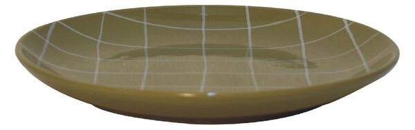 Dahlia 12-Piece Dinner Set for 4 with Smooth Timeless Finish, Ceramic Serveware Ideal for Everyday Use, 25.5L x 25.5W x 3H cm, Olive Green Aosom UK
