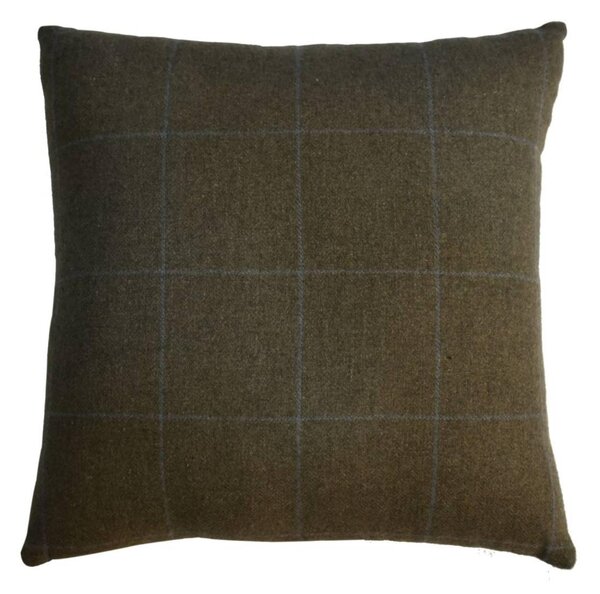 Set of 2 Quinn Cushion with Soft Cotton Blend and Velvet Pile, Handcrafted Pillow Ideal for Sofa and Bed, 45L x 45W x 15H cm, Olive Green Aosom UK