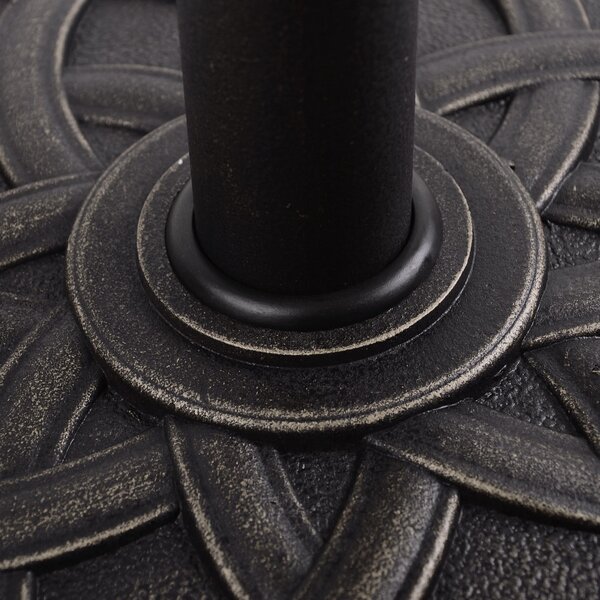 Outsunny Parasol Base: Resin Umbrella Stand for 28mm & 38mm Poles, Weather-Resistant, Bronze Hue Aosom UK