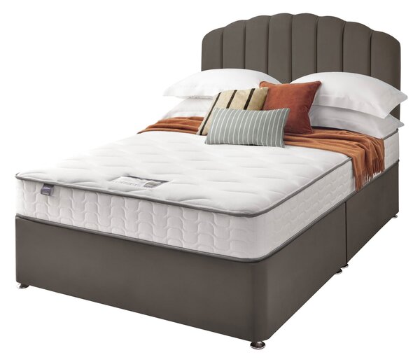 Silentnight Divan Bed With Velvet Merlin Headboard