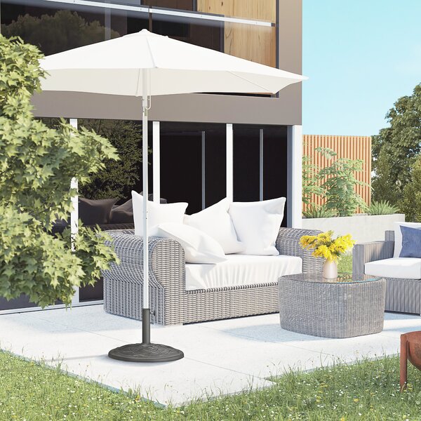 Outsunny Parasol Base: Resin Umbrella Stand for 28mm & 38mm Poles, Weather-Resistant, Bronze Hue Aosom UK