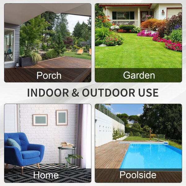 Outsunny 3 Seater Rattan Sofa All Weather Outdoor Sofa with Wicker Weave, Metal Frame and Fire Resistant Cushion, Black Aosom UK