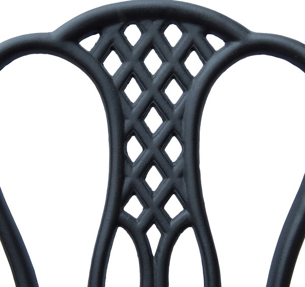 HOMCOM 3 Piece Patio Cast Aluminium Bistro Set Garden Outdoor Furniture Table and Chairs Shabby Chic Style Aosom UK