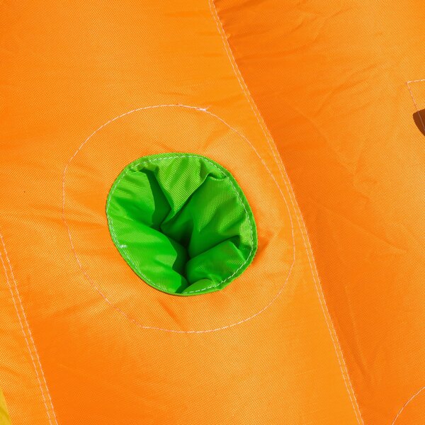 Outsunny Large Inflatable Bouncy Castle w/ Slide, Climbing Wall, Water Pool, Crocodile Design for Children 3-8 Years, 3.85 x 2.85 x 2.25m Aosom UK