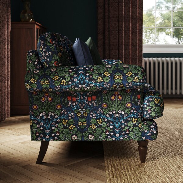 Jolene William Morris Blackthorn Print Velvet 2 Seater Sofa