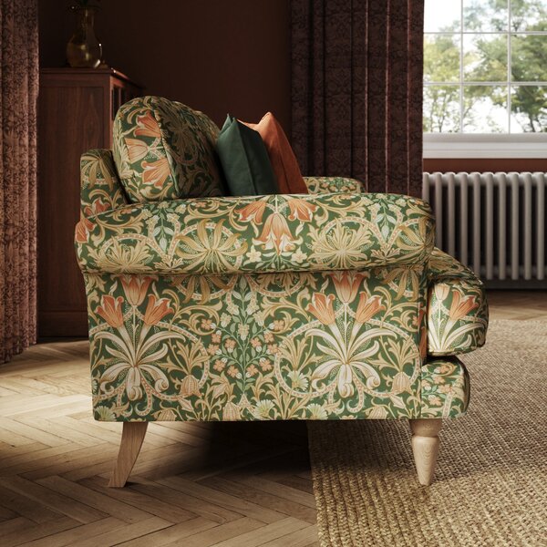 Jolene William Morris Woodland Weeds Print Velvet 3 Seater Sofa