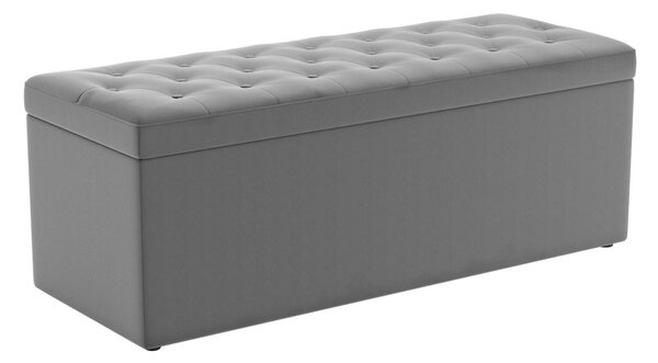 Oswald Velvet Buttoned Ottoman Bench