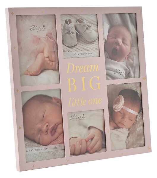 Bambino Dream Big Pink Collage Multi Photo Frame