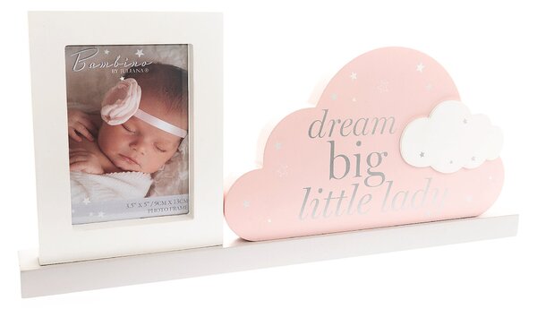 Bambino Dream Big Little Lady Pink Photo Frame