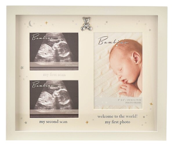 Bambino Baby Scan Cream Multi Photo Frame