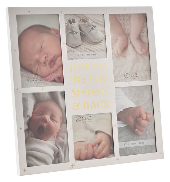 Bambino Moon and Back Grey Collage Multi Photo Frame