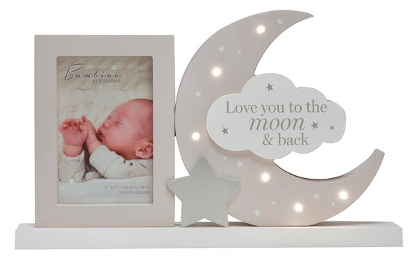 Bambino Love You to the Moon Grey Light Up Photo Frame