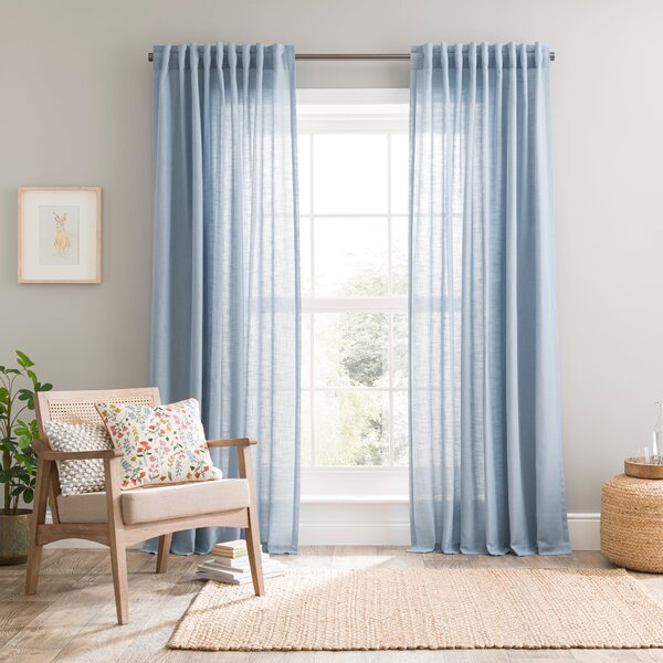 Touch of Linen Unlined Tab Top Curtains