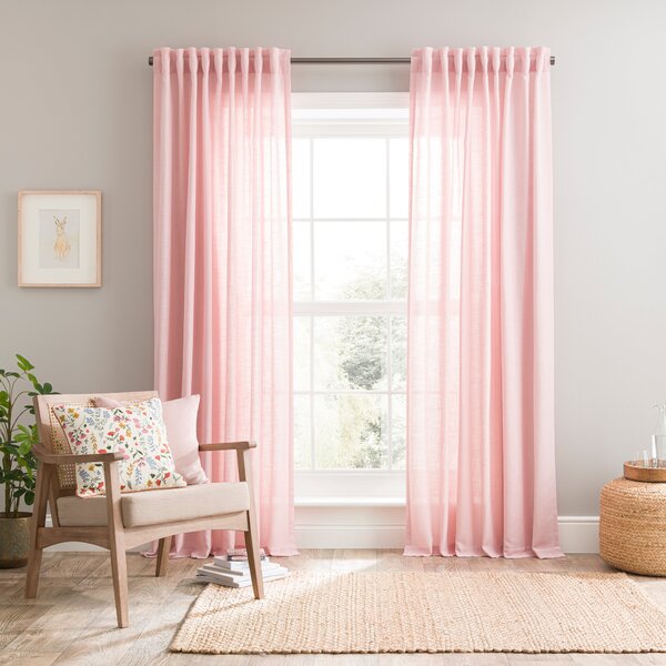 Touch of Linen Unlined Tab Top Curtains