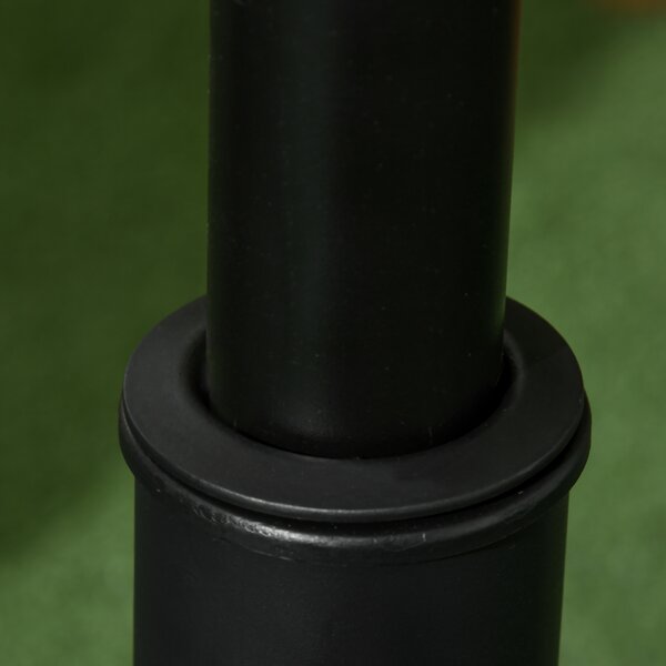 Outsunny 25kgs Round Umbrella Base Concrete Parasol Weight Stand Patio Outdoor Black Dia 50cm Aosom UK