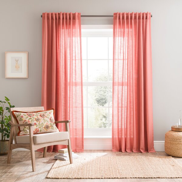 Touch of Linen Unlined Tab Top Curtains