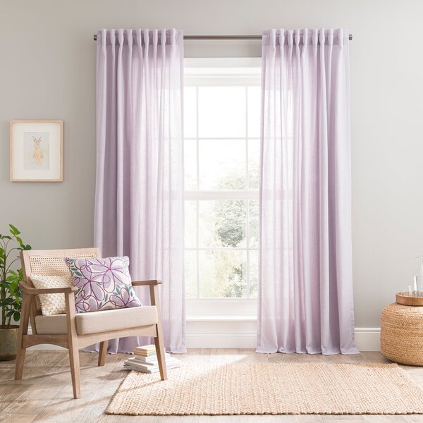 Touch of Linen Unlined Tab Top Curtains