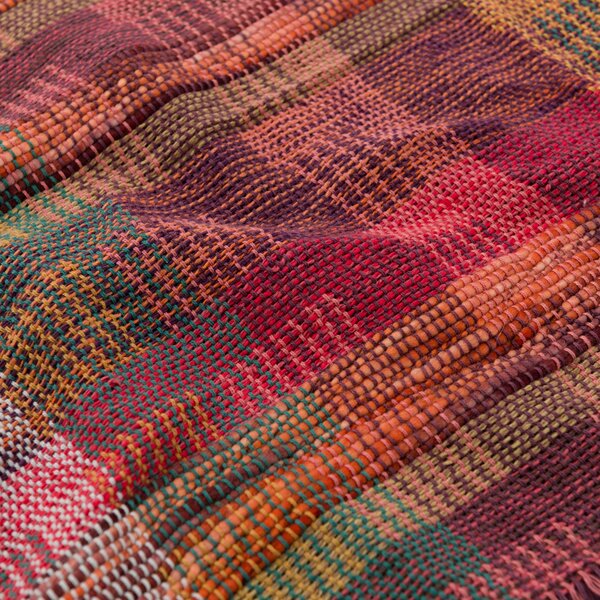 Handwoven Rainbow Throw Blanket, 130 x 170cm