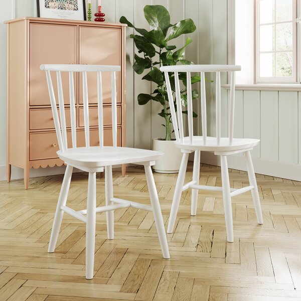 Harvey Set of 2 Dining Chairs, Beech Wood