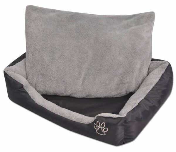 Dog Bed with Padded Cushion Size S Black