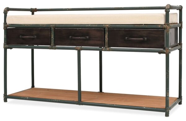 Storage Bench with Cushion 107,5x34,5x59 cm