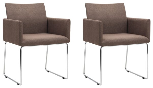 246858 Dining Chairs 2 pcs Brown