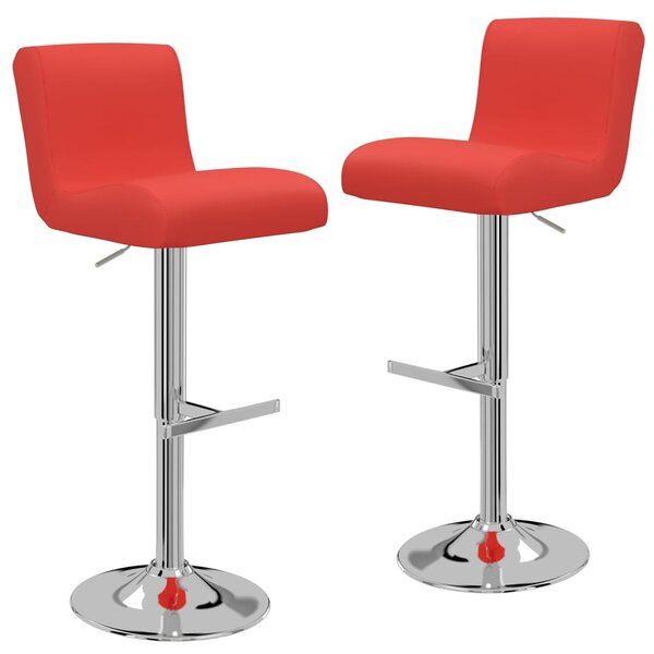 246861 Bar Chairs 2 pcs Faux Leather Red