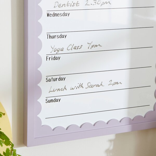 Scalloped Weekly Planner White Board